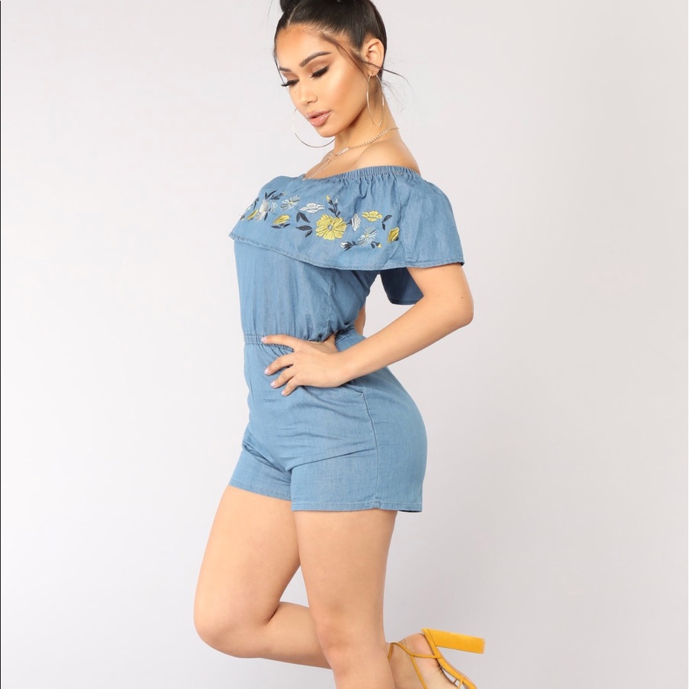 Denim romper
